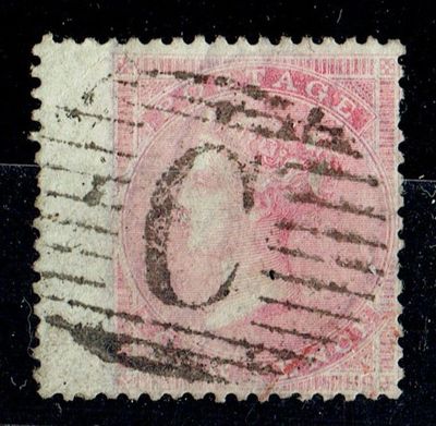 GB QUEEN VICTORIA 1857, 4d ROSE, SG66a, Mi.13Zzb, Used, Damaged