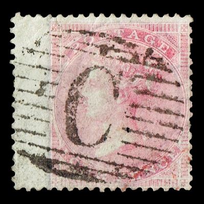GB QUEEN VICTORIA 1857, 4d ROSE, SG66a, Mi.13Zzb, Used, Damaged GB QUEEN VICTORIA 1857, 4d ROSE, SG66a, Mi.13Zzb, Used, Damaged
