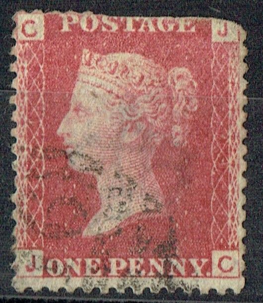 GB QUEEN VICTORIA 1864 1d Red-Brown, SG42, Pl.71, Mi.40, C-J/J-C, Used GB QUEEN VICTORIA 1864 1d Red-Brown, SG42, Pl.71, Mi.40, C-J/J-C, Used