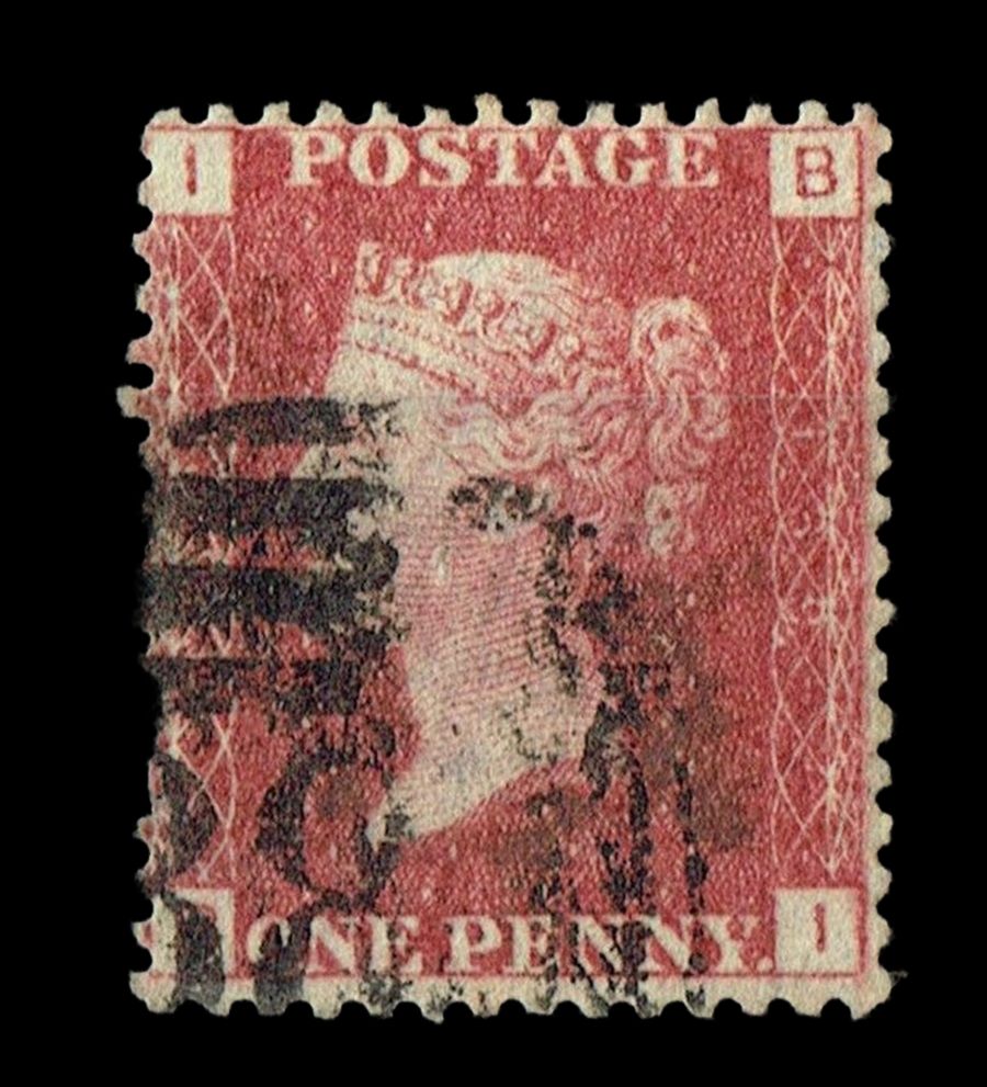 GB Queen Victoria 1864, 1d Red-Brown, SG43 Plate 139, BI-IB, Used GB Queen Victoria 1864, 1d Red-Brown, SG43 Plate 139, BI-IB, Used