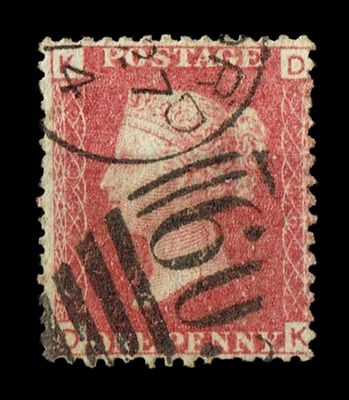 GB Queen Victoria 1864, 1d Red-Brown, SG 43 Plate 150, DK-KD, Used