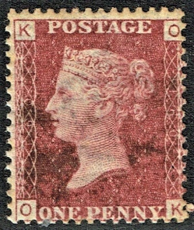 GB QUEEN VICTORIA 1864, 1d Red-Brown, SG43 Pl.160, Mi.40, K-O/O-K, Mint