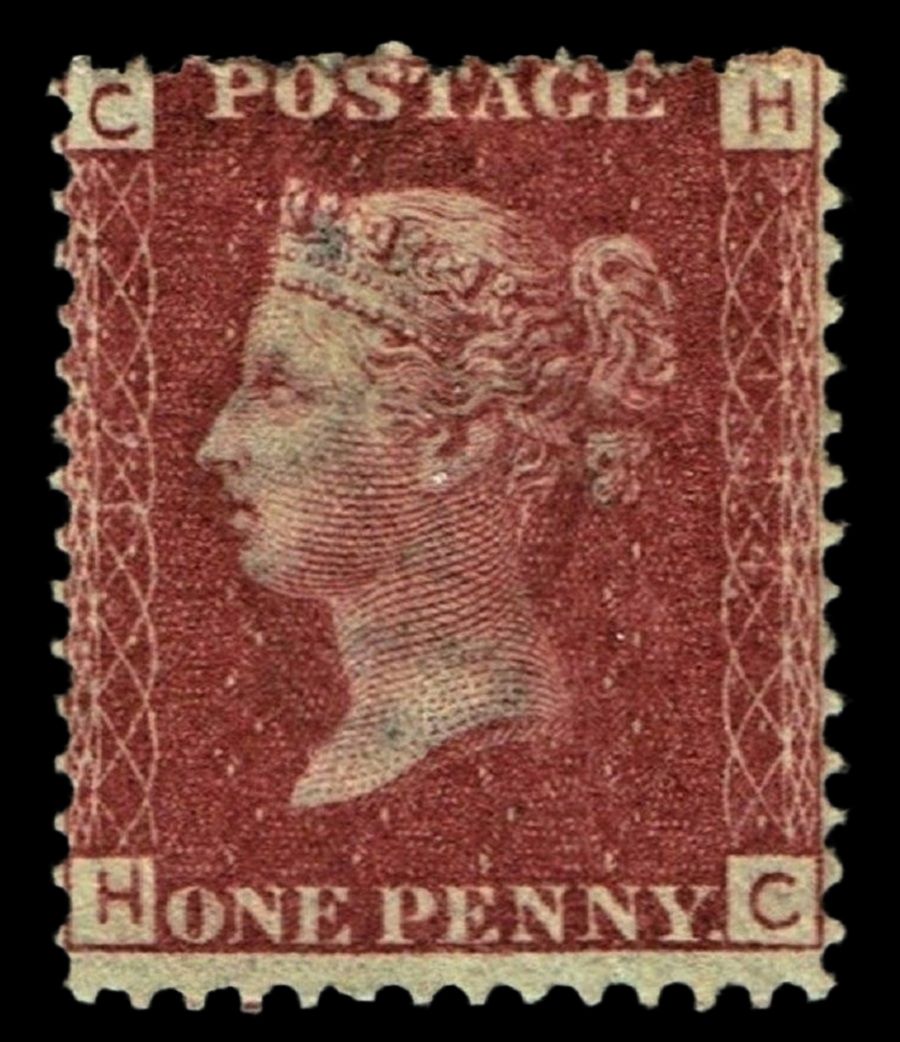 GB QUEEN VICTORIA 1864, 1d Red-Brown, SG43 Pl.184, Mi.40, C-H/H-C, Mint