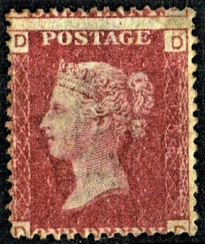 GB QUEEN VICTORIA 1864, 1d Red-Brown, SG43 Pl.156, Mi.40, D-D/D-D, Mint
