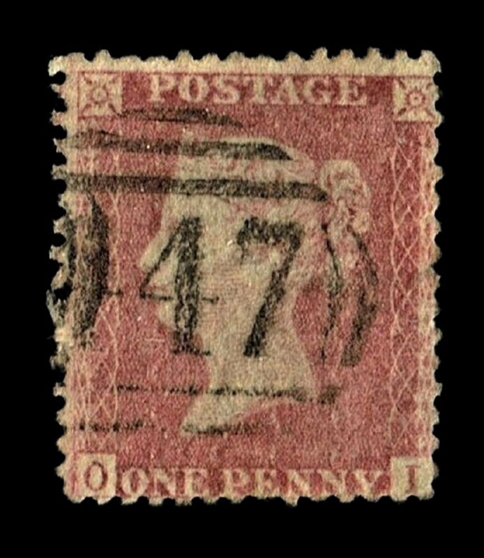 GB QUEEN VICTORIA 1857, 1d Rose-Red, SG36, Plate 36, O-I, Used