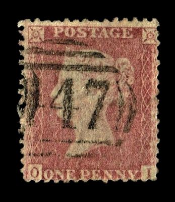 GB QUEEN VICTORIA 1857, 1d Rose-Red, SG36, Plate 36, O-I, Used GB QUEEN VICTORIA 1857, 1d Rose-Red, SG36, Plate 36, O-I, Used