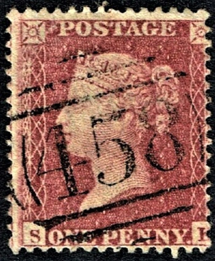 GB QUEEN VICTORIA 1861, 1d ROSE-RED, SG42/44, S-H, Used GB QUEEN VICTORIA 1861, 1d ROSE-RED, SG42/44, S-H, Used