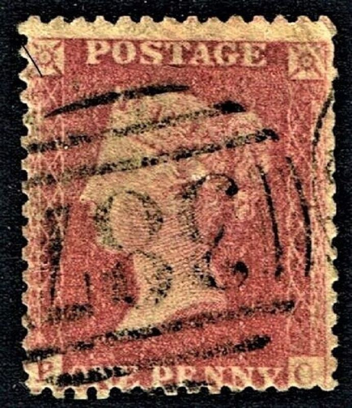 GB QUEEN VICTORIA 1861, 1d Red-Brown, SG42/44, P-O, Used