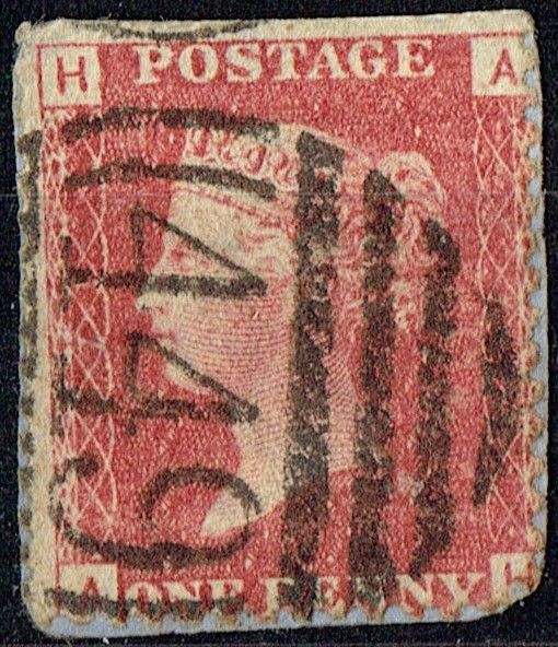 GB QUEEN VICTORIA 1864, 1d Red-Brown, SG43 Pl.171, Mi.40, H-A/A-H, Used