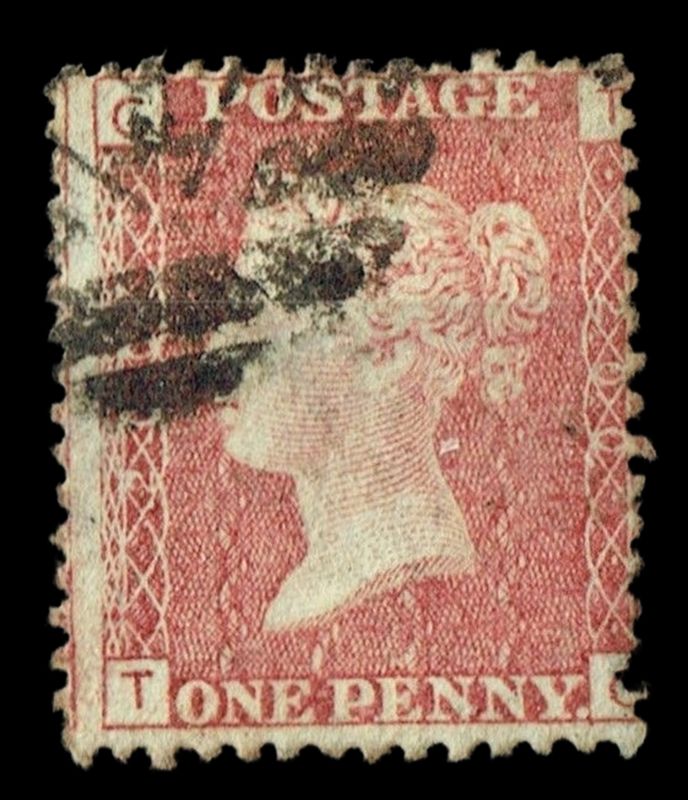 GB QUEEN VICTORIA 1864, 1d Red-Brown, SG43 Pl.200, Mi.40, TC/CT, Used