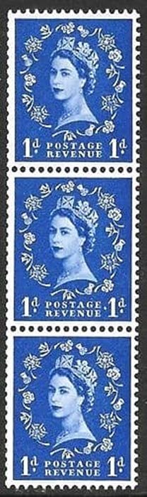 GB QUEEN ELIZABETH II, 1957, ERROR, 1d ULTRAMARINE, SG562a, Mi.283z, MNH