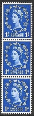 GB QUEEN ELIZABETH II, 1957, ERROR, 1d ULTRAMARINE, SG562a, Mi.283z, MNH