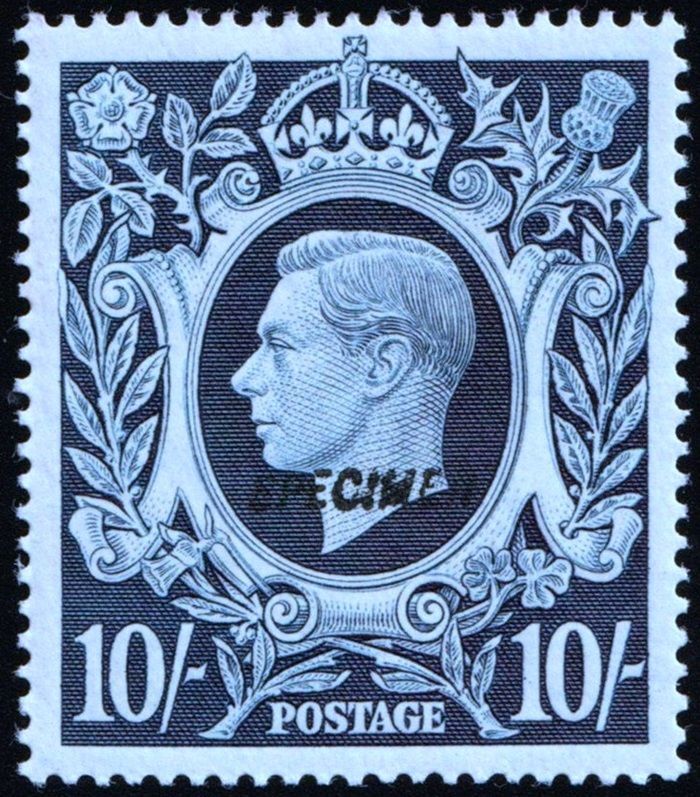 GB KING GEORGE VI, 1939, 10s DARK BLUE, SG478as, MNH