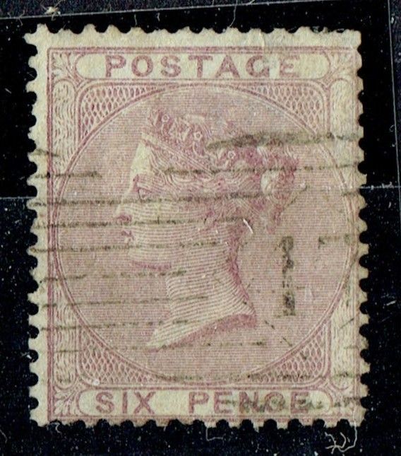 GB QUEEN VICTORIA, 1856, 6d PALE LILAC, SG70c, wmk EMBLEMS - Shamrock (20a), Used