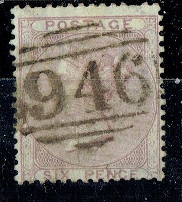 GB QUEEN VICTORIA, 1856, 6d PALE LILAC, SG70, wmk EMBLEMS - Shamrock (20a), Used GB QUEEN VICTORIA, 1856, 6d PALE LILAC, SG70, wmk EMBLEMS - Shamrock (20a), Used