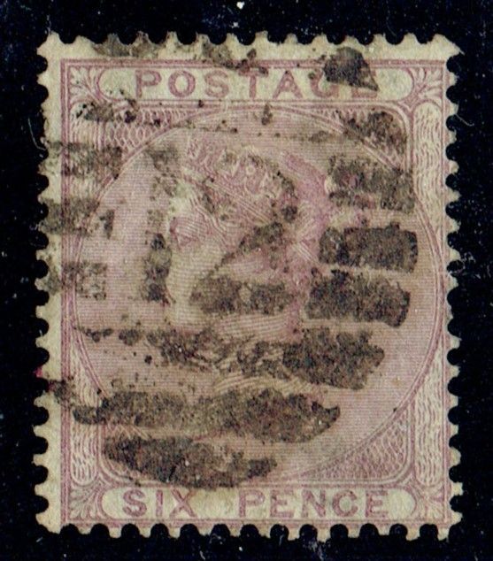 GB QUEEN VICTORIA, 1856, 6d LILAC, SG68, WMK EMBLEMS W20a
