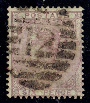 GB QUEEN VICTORIA, 1856, 6d LILAC, SG68, WMK EMBLEMS W20a