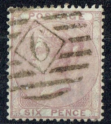 GB QUEEN VICTORIA, 1856, 6d LILAC, SG68, WMK EMBLEMS W20a