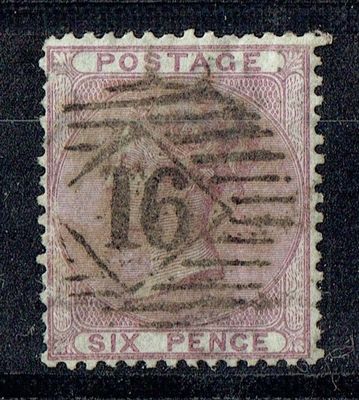 GB QUEEN VICTORIA, 1856, 6d DEEP LILAC, SG69, Mi.14yb, Used