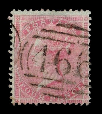 GB QUEEN VICTORIA 1857, 4d ROSE, SG62b, Mi.13Zzb, Used GB QUEEN VICTORIA 1857, 4d ROSE, SG62b, Mi.13Zzb, Used