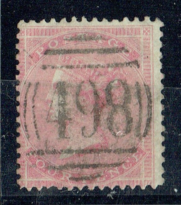 GB QUEEN VICTORIA 1857, 4d PALE CARMINE, SG64, Mi.13Zz, Used