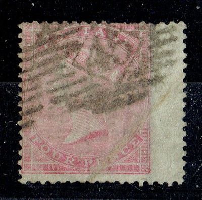 GB QUEEN VICTORIA 1857, 4d PALE CARMINE, SG64, Mi.13Zz, Used