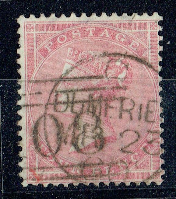 GB QUEEN VICTORIA 1857, 4d PALE CARMINE, SG64, Mi.13Zz, Used