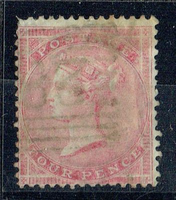 GB QUEEN VICTORIA 1857, 4d PALE CARMINE, SG64, Mi.13Zz, Used