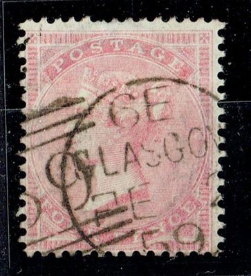 GB QUEEN VICTORIA 1857, 4d PALE CARMINE, SG63a, Mi.13Zzb, Used