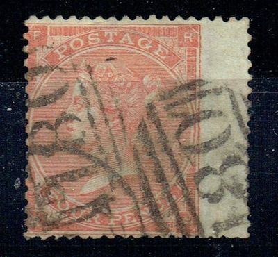 GB QUEEN VICTORIA 1863, 4d BRT RED, SG81, Mi,19Ia, HAIR LINES, FR|RF, USED
