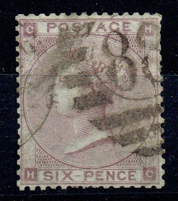 GB QUEEN VICTORIA 1862-1864, HYPHEN, 6d DEEP LILAC, SG84b, Mi.20Xaz, CH|HC, USED