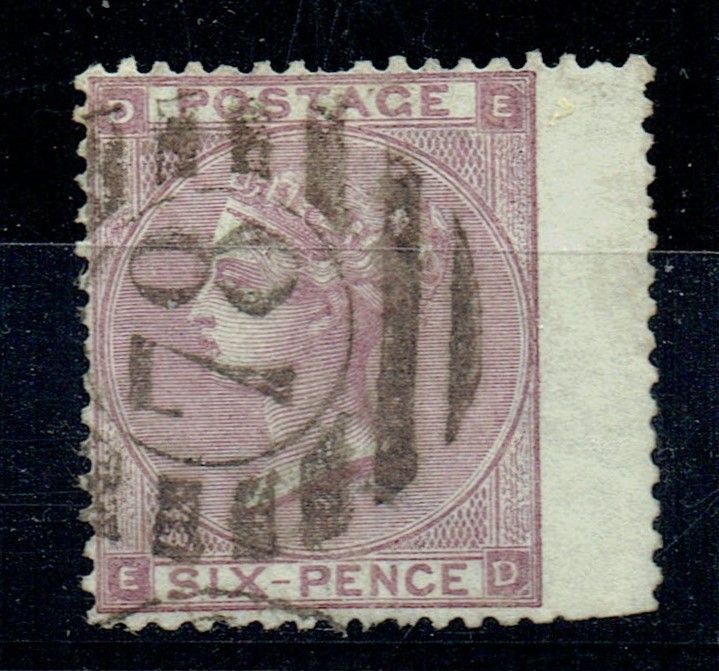 GB QUEEN VICTORIA 1862, HYPHEN, 6d DEEP LILAC, SG83, Mi.20Ia, DE|ED, USED