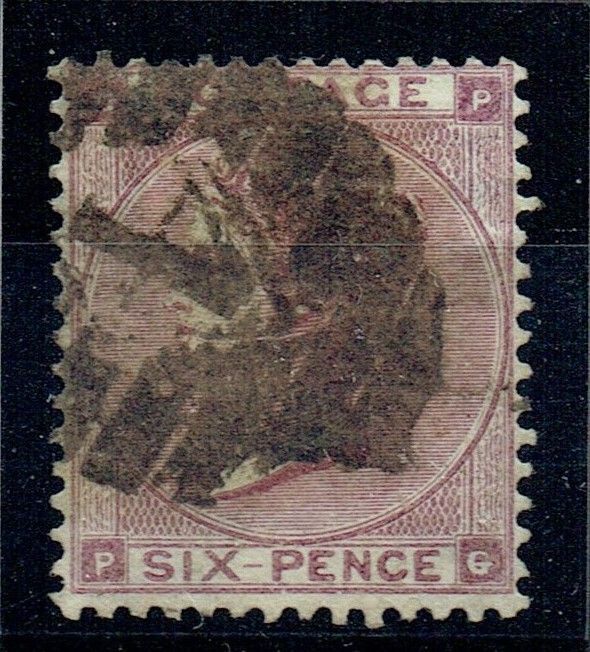 GB QUEEN VICTORIA 1862, HYPHEN, 6d DEEP LILAC, SG83, Mi.20Ia, GP|PG, USED