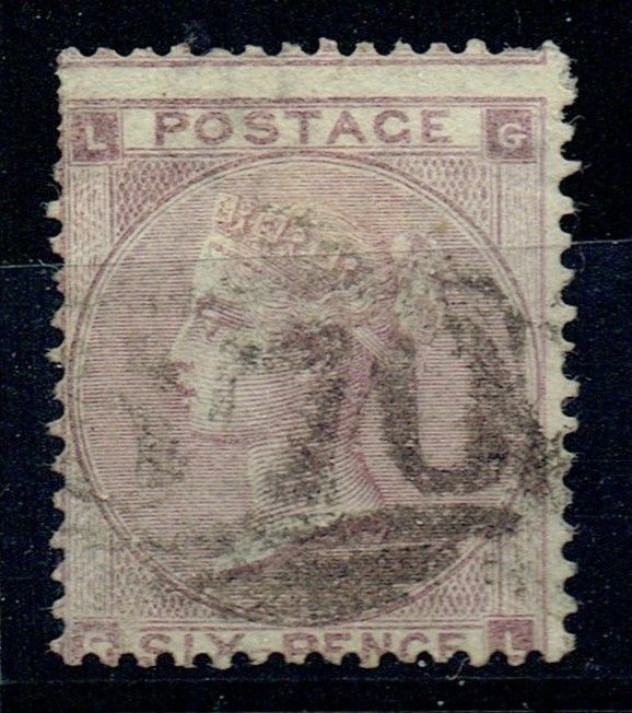 GB QUEEN VICTORIA 1862, HYPHEN, 6d DEEP LILAC, SG83, Mi.20Ia, LG|GL, USED