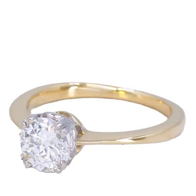 1.00 Carat Old Cut Diamond Engagement Ring, circa 1935 1.00 Carat Old Cut Diamond Engagement Ring, circa 1935