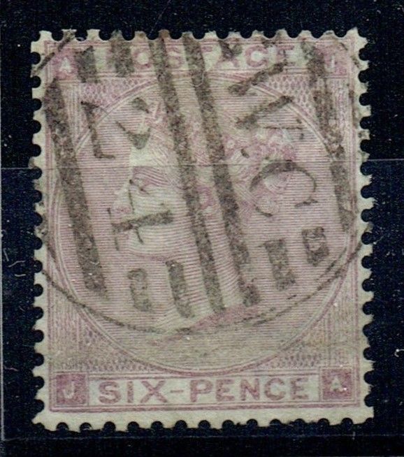 GB QUEEN VICTORIA 1862-1864, 6d LILAC, SG85c, Mi.20IIa, HYPHEN, AJ|JA, USED, FU