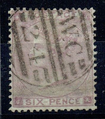 GB QUEEN VICTORIA 1862-1864, 6d LILAC, SG85c, Mi.20IIa, HYPHEN, AJ|JA, USED, FU GB QUEEN VICTORIA 1862-1864, 6d LILAC, SG85c, Mi.20IIa, HYPHEN, AJ|JA, USED, FU