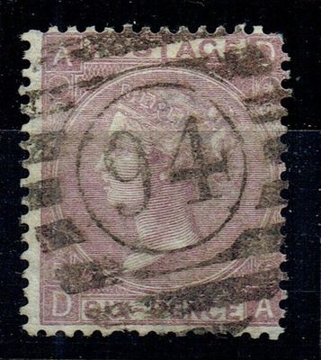 GB QUEEN VICTORIA, 6d LILAC, SG104 Pl.5, Mi.29, AD|DA, Hyphen, Used