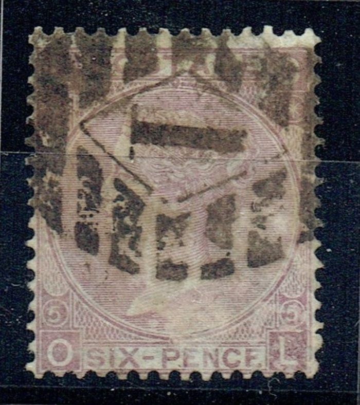 GB QUEEN VICTORIA 1865, 6d LILAC, SG97, Pl.5, Mi.38, LO|OL, USED