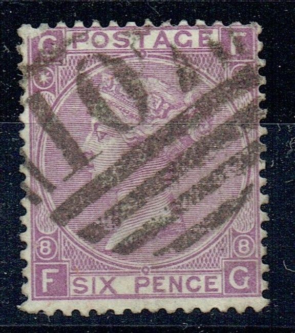 GB QUEEN VICTORIA 1869, 6d DULL VIOLET SG108, Pl.8, Mi.30, GF|FG, NO HYPHEN, USED