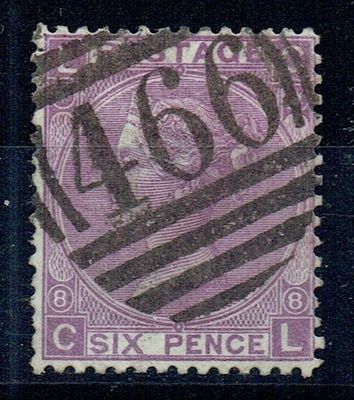 GB QUEEN VICTORIA 1869, 6d DULL VIOLET SG108, Pl.8, Mi.30, LC|CL, NO HYPHEN, USED
