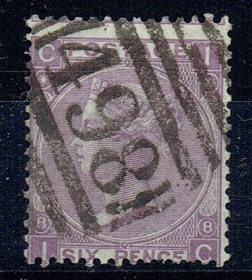 GB QUEEN VICTORIA 1869, 6d DULL VIOLET SG108, Pl.8, Mi.30, CI|IC, NO HYPHEN, USED