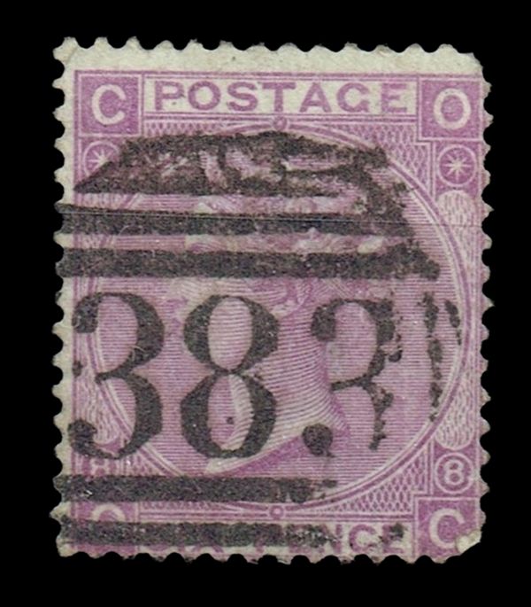 GB QUEEN VICTORIA 1869, 6d DULL VIOLET SG108, Pl.8, Mi.30, CO|OC, NO HYPHEN, USED GB QUEEN VICTORIA 1869, 6d DULL VIOLET SG108, Pl.8, Mi.30, CO|OC, NO HYPHEN, USED