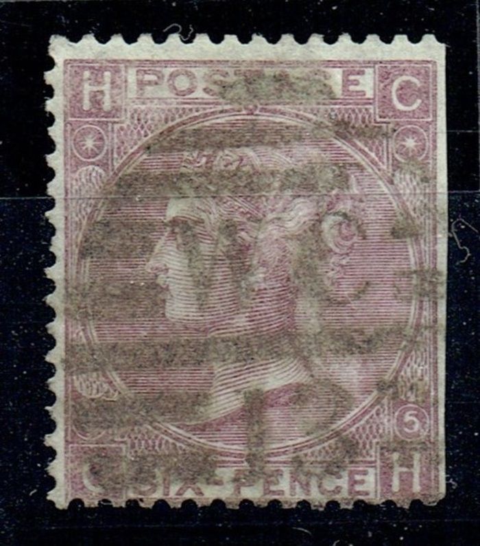 GB QUEEN VICTORIA 1865, 6d LILAC, SG97, Pl.5, Mi.38, HC|CH, USED