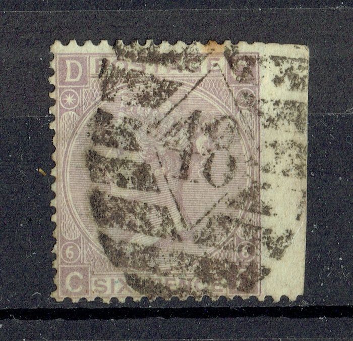 GB QUEEN VICTORIA 1865, 6d LILAC, SG97, Pl.5, Mi.38, DC|CD, USED