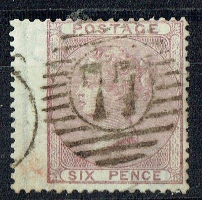 GB QUEEN VICTORIA 1856, 6d PALE LILAC, SG70b, Mi.14ya, Used