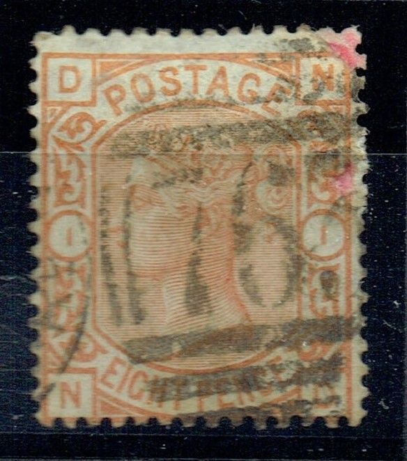 GB QUEEN VICTORIA 1876, 8d ORANGE SG156 Pl.1, Mi.45, DN|ND, USED