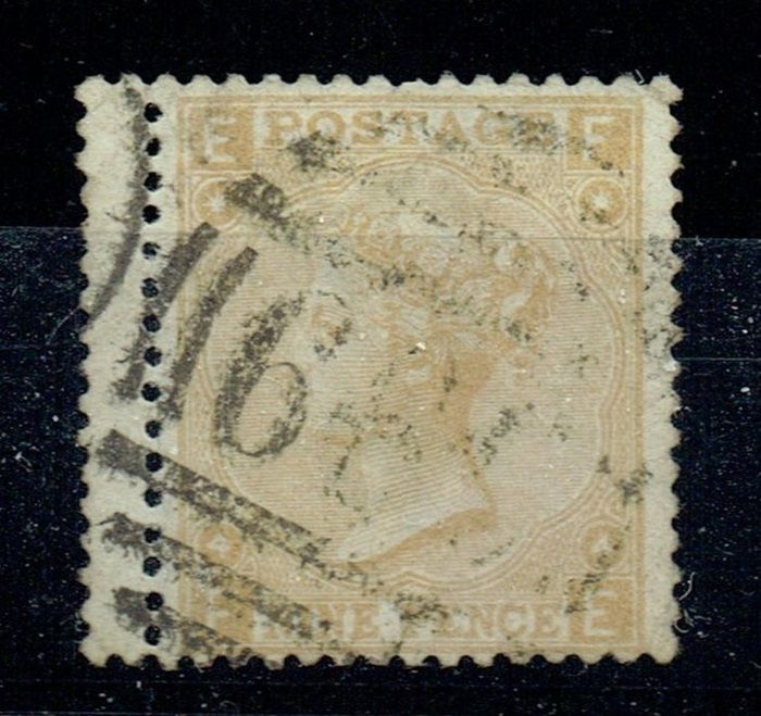 GB QUEEN VICTORIA 1865,ERROR, 9d STRAW, SG98, Pl.4, Mi.31c, EF|FE, USED