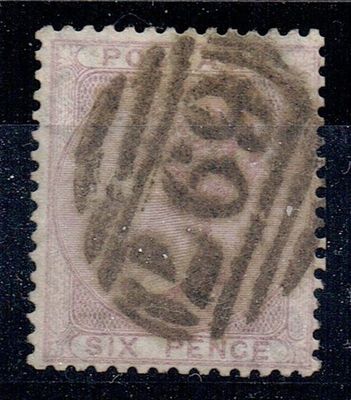 GB QUEEN VICTORIA 1856, 6d PALE LILAC, SG70b, Mi.14ya, Used