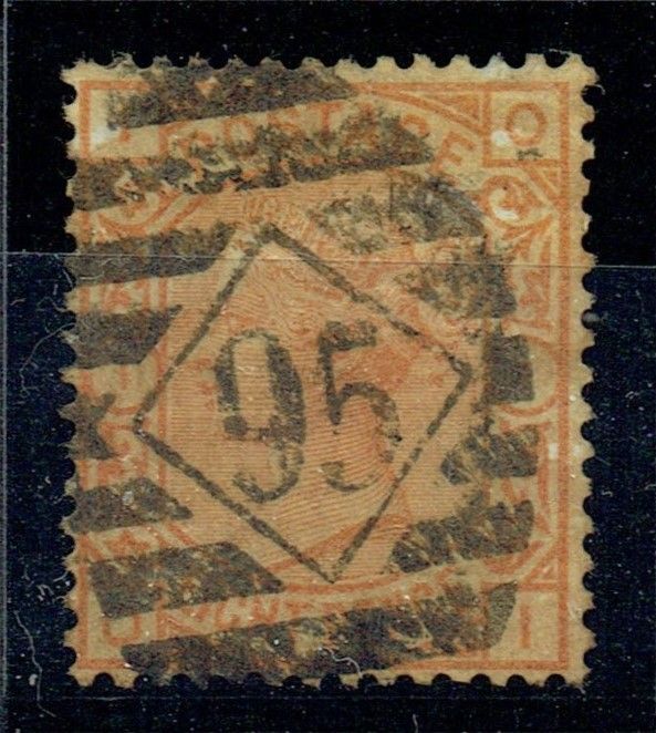 GB QUEEN VICTORIA 1876, 8d ORANGE SG156 Pl.1, Mi.45, IO|OI, USED